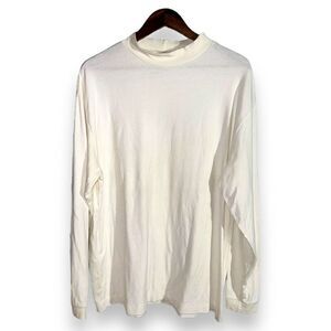 L.L. Bean White Made in USA Mockneck Sweater XL